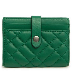 Kurt Geiger London Green Quilted Leather Cardholder